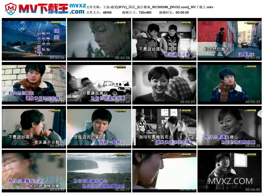 王迪-痛爱(MTV)_国语_流行歌曲_MC305396